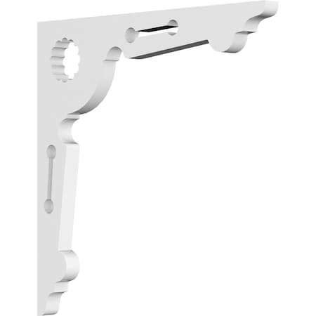 Ekena Millwork Cena Architectural Grade PVC Bracket, 5/8"W X 10"D X 10"H BKTP01X10X10CE